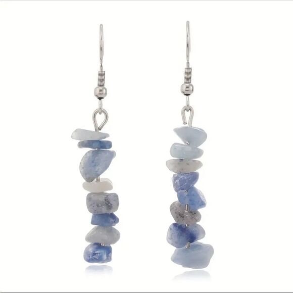 Stone Dangle Earrings - Picture 1 of 2